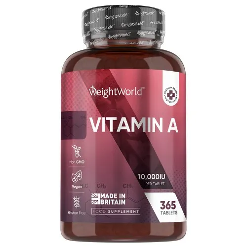 Vitamine A - 10.000 IE - 365 capsules - 1 jaar voorraad