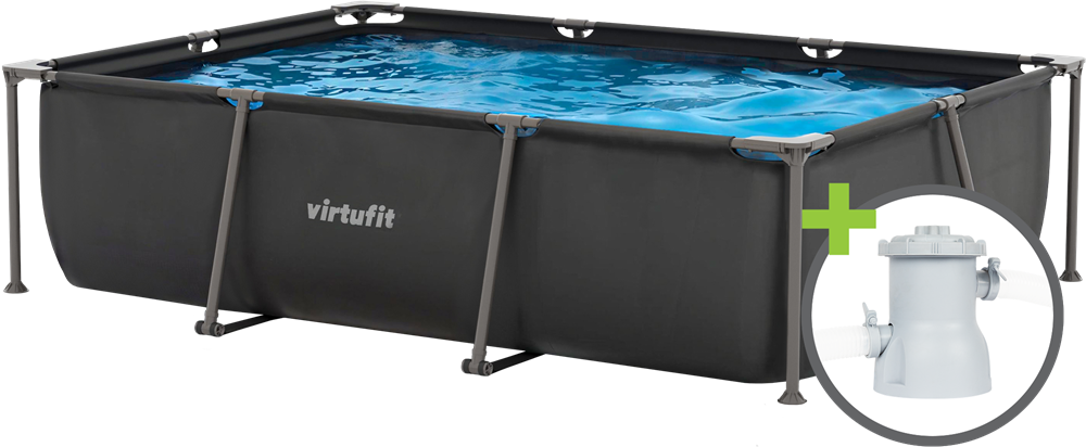 VirtuFit Rechthoekig Zwembad - 300 x 210 cm - Inclusief Filterpomp - Tweedekans