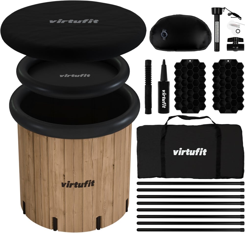 VirtuFit IJsbad XXL - 375 Liter - Wood Look - Inclusief accessoires - Tweedekans