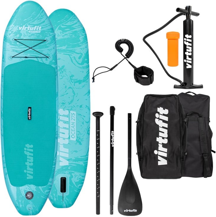 VirtuFit Supboard Ocean 275 - Turquoise - Met accessoires en draagtas - Tweedekans
