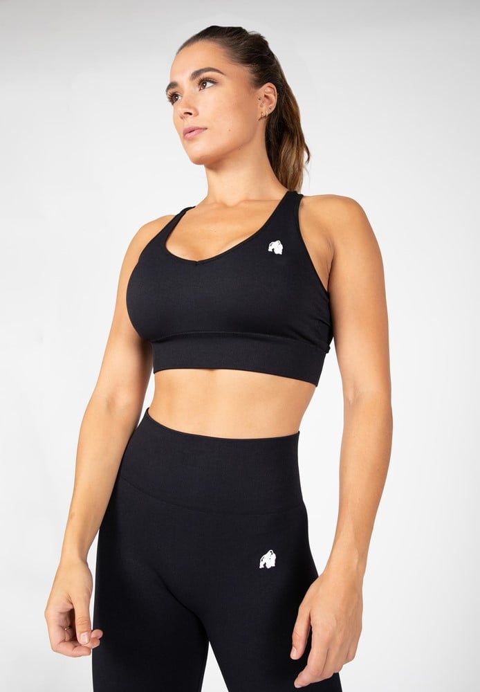 Gorilla Wear Hilton Seamless Sportbeha - Zwart - XS/S