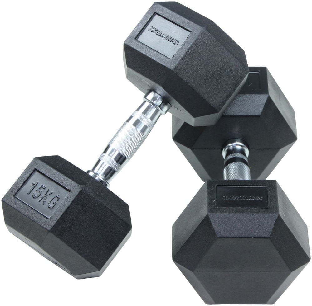 Lifemaxx Crossmaxx Hexa Dumbbell Set - 2 x 30 kg