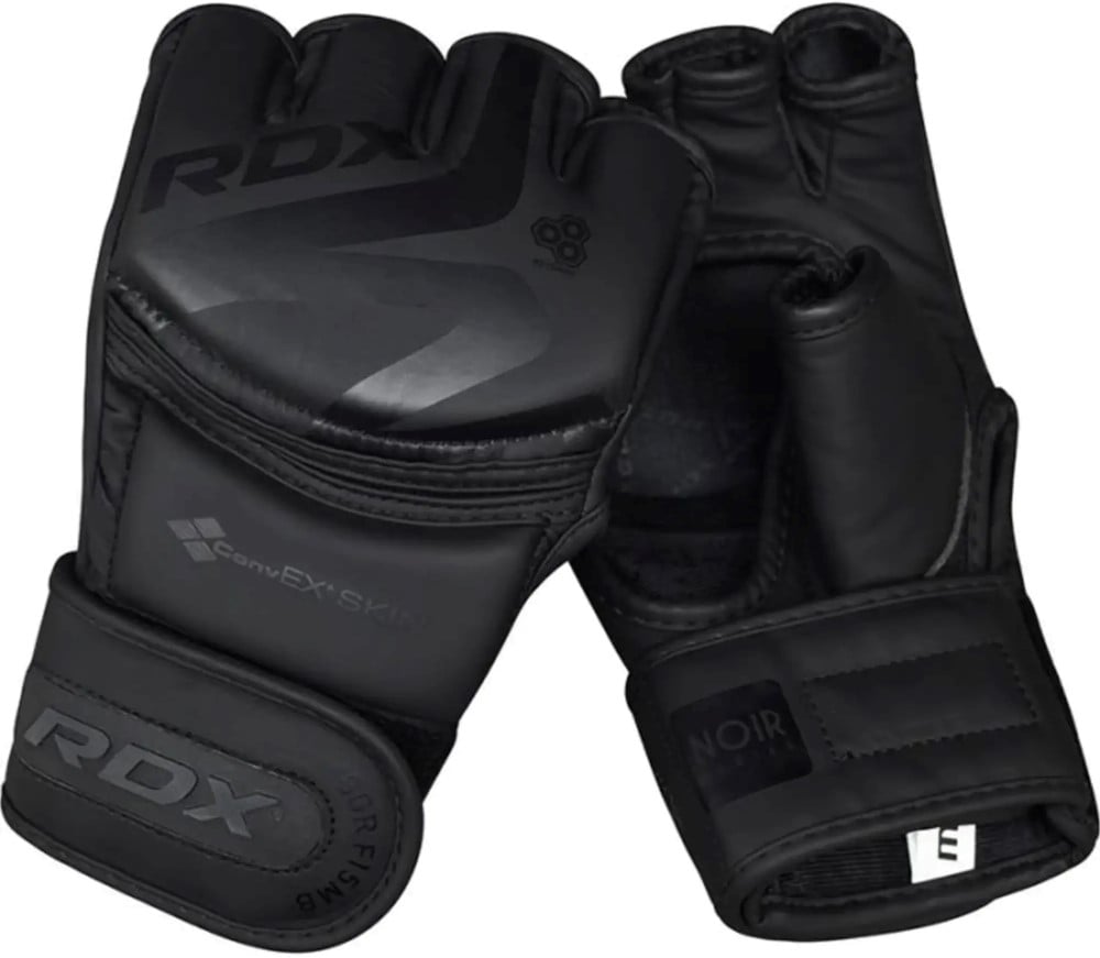 RDX Sports F15 Noir MMA Grappling Gloves - Zwart - M