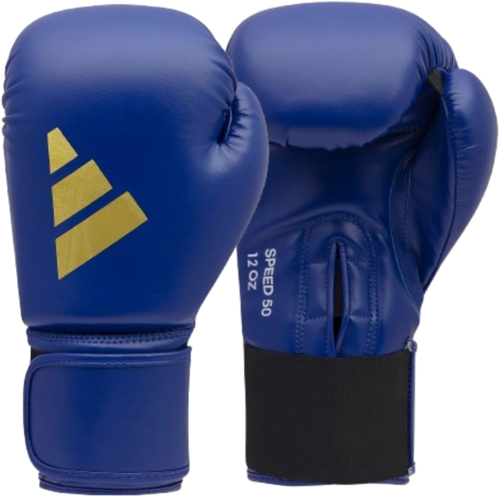 Adidas Bokshandschoenen Speed 50 - Blauw/Goud - 12 oz