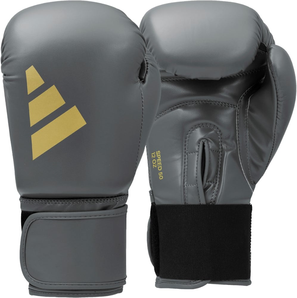 Adidas Bokshandschoenen Speed 50 - Grijs/Goud - 10 oz