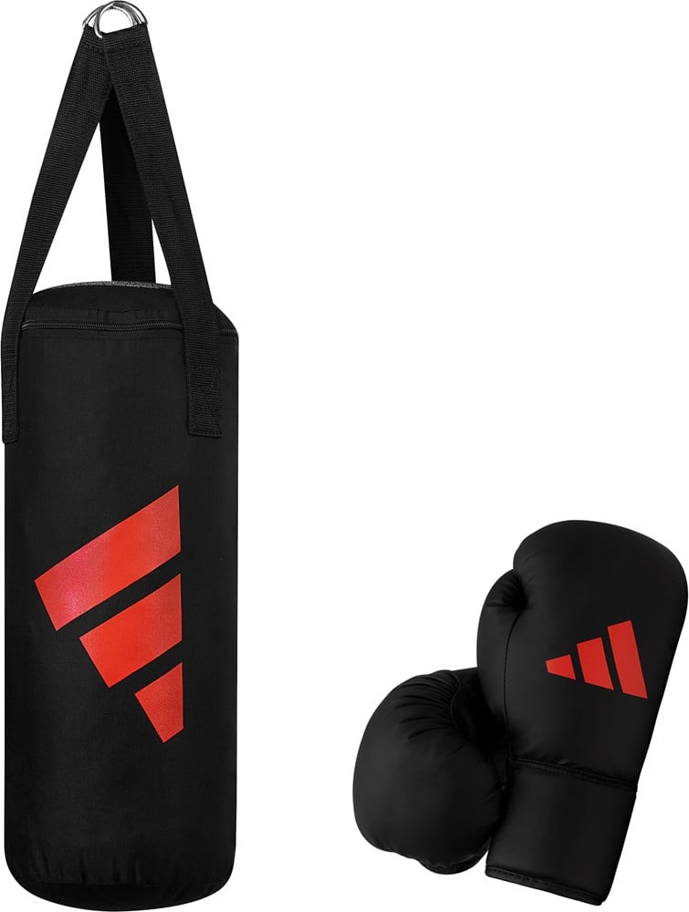Adidas Junior Boxing Set - Zwart/Rood - 6 oz