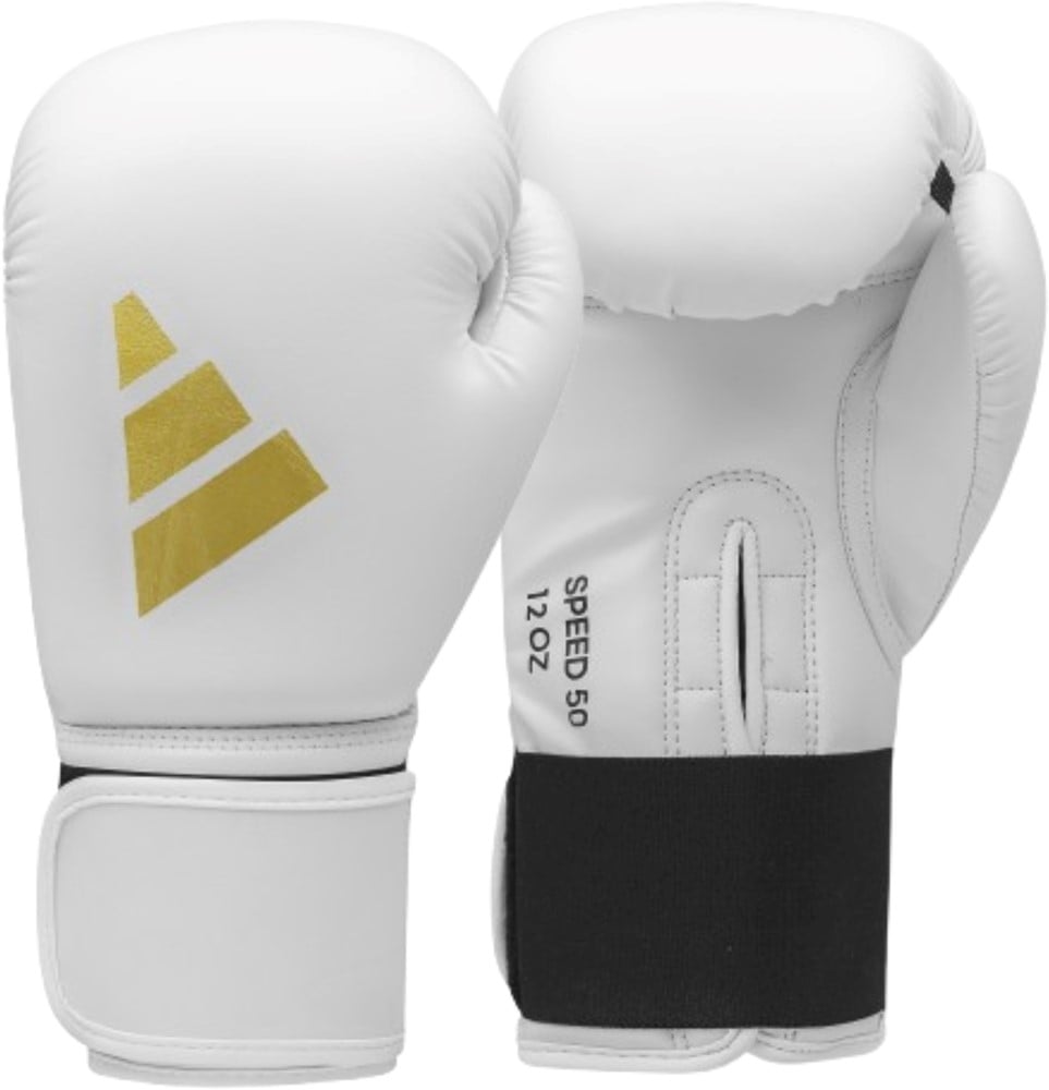 Adidas Bokshandschoenen Speed 50 - Wit/Goud - 12 oz
