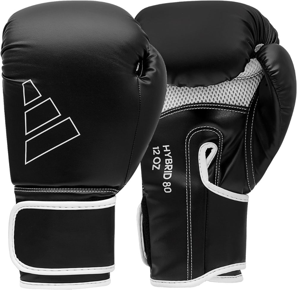 Adidas Bokshandschoenen Hybrid 80 - Zwart/Wit - 10 oz