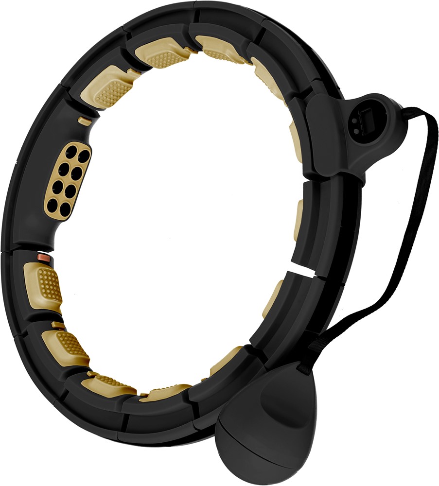 HMS Fitness Hoelahoep - Magneten, Gewicht&Teller - Zwart/Goud