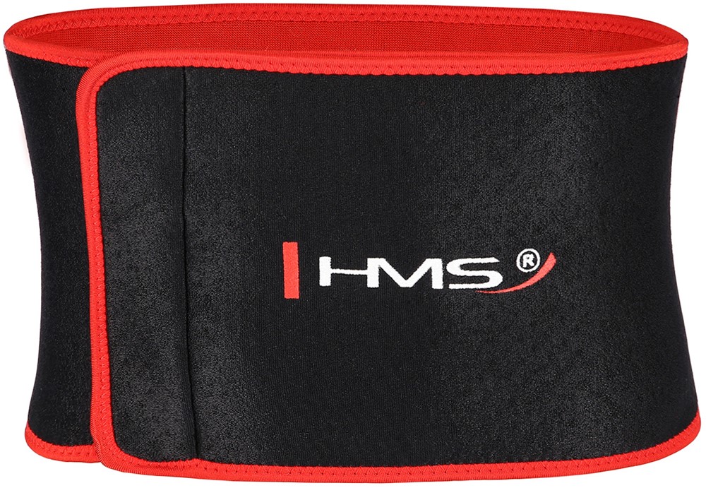 HMS Fitness Afslank Tailleband - Zwart/Rood