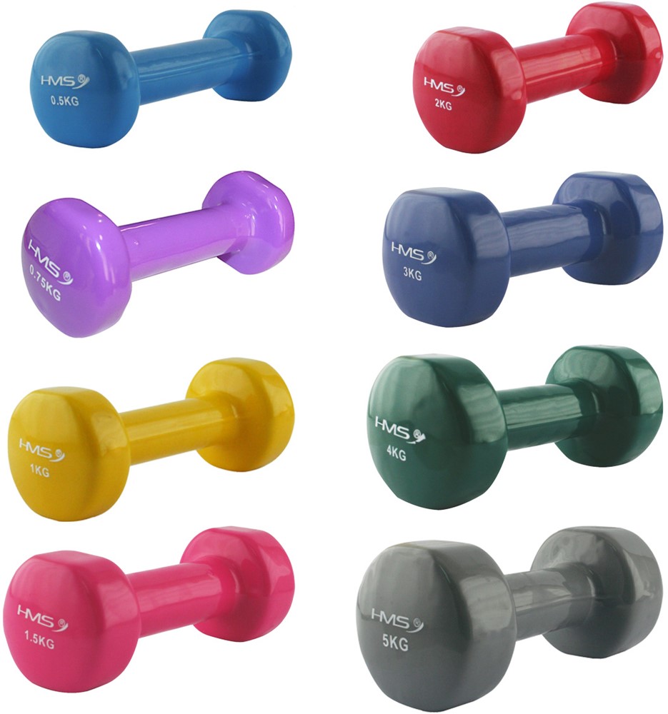 HMS Fitness Gietijzeren Dumbbell met Vinyl Coating - 3 kg
