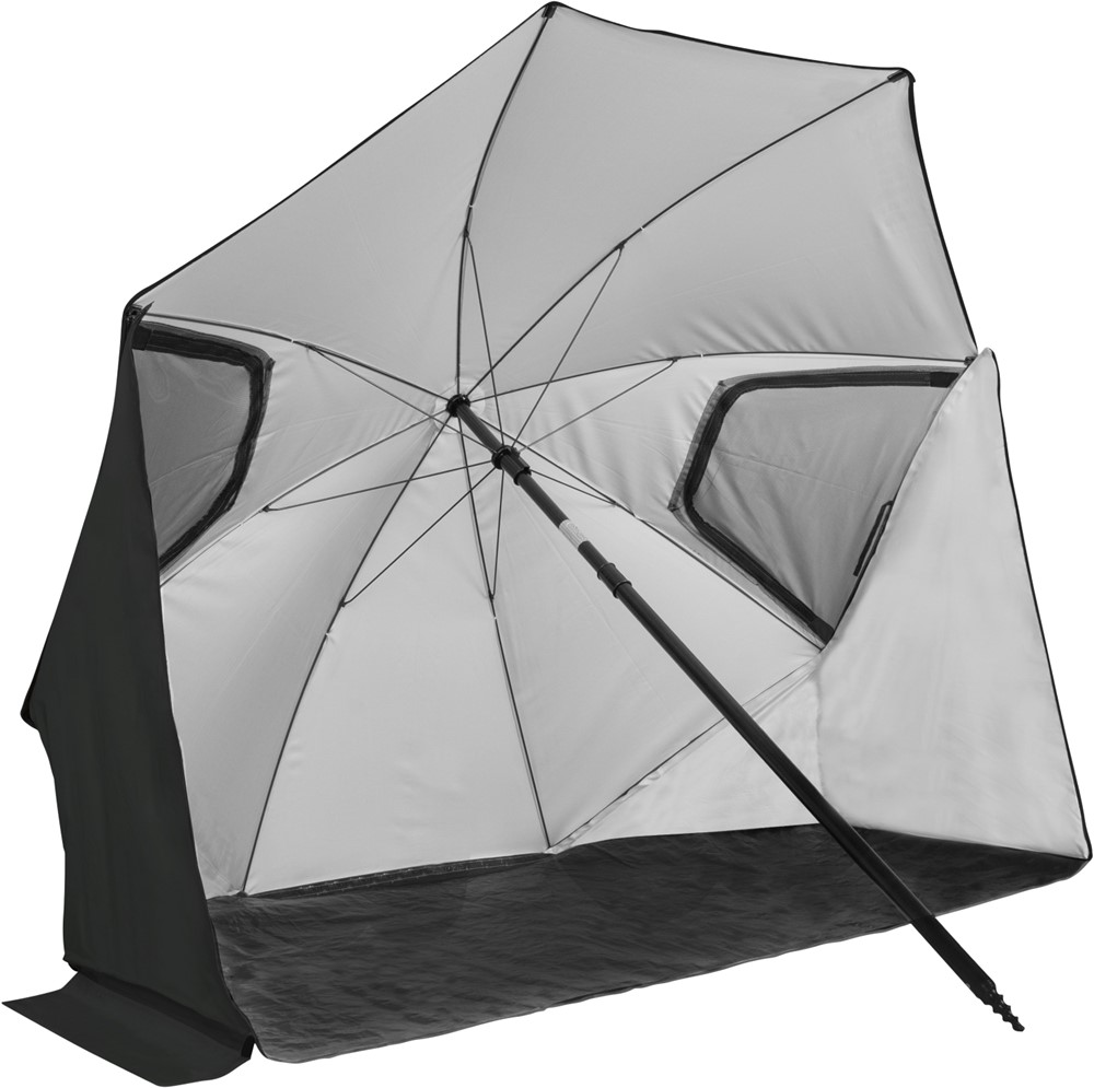 VirtuFit Strandparasol Premium - Windscherm - Strandtent - 200 cm - Zwart