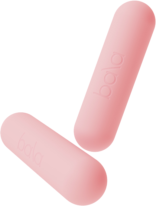 Bala Bars Dumbbells - 2 x 1 kg - Blush/Roze