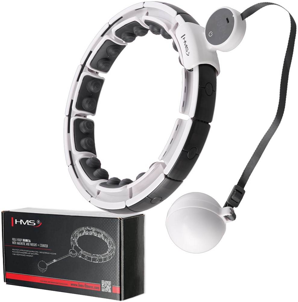 HMS Fitness Hoelahoep - Magneten, Gewicht&Teller - Wit