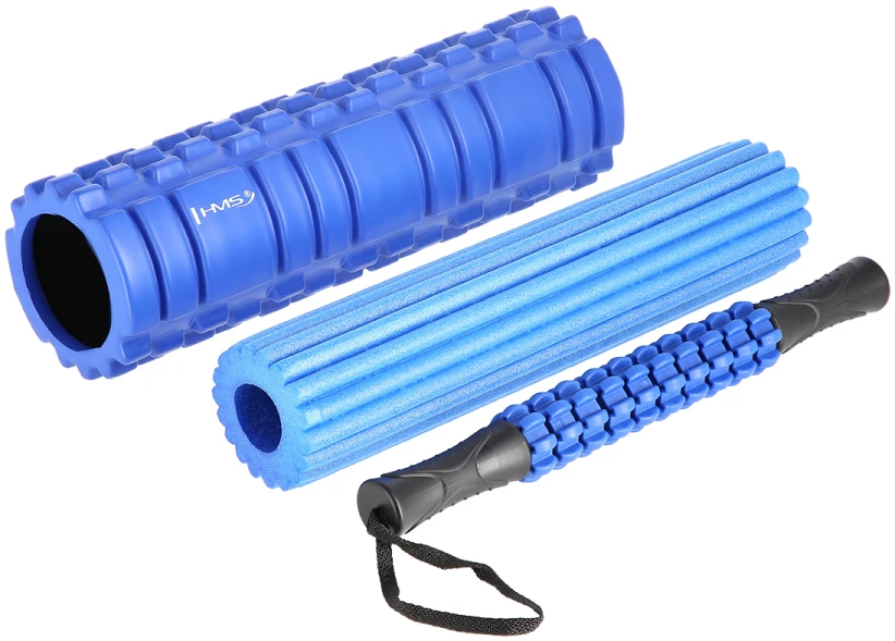 HMS 3-in-1 Foam Roller - Blauw - 45 cm