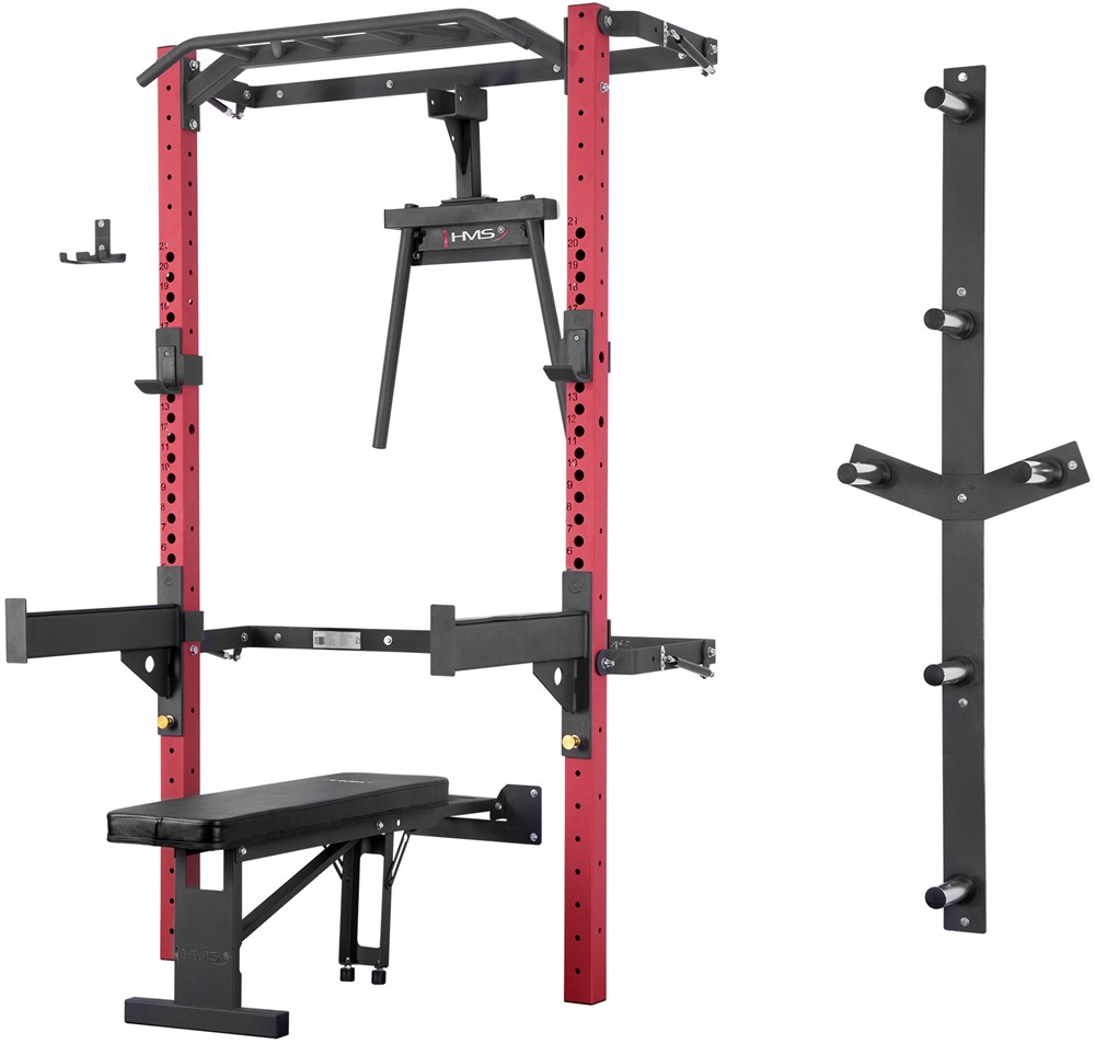 HMS Wall Power Rack Set - Rood