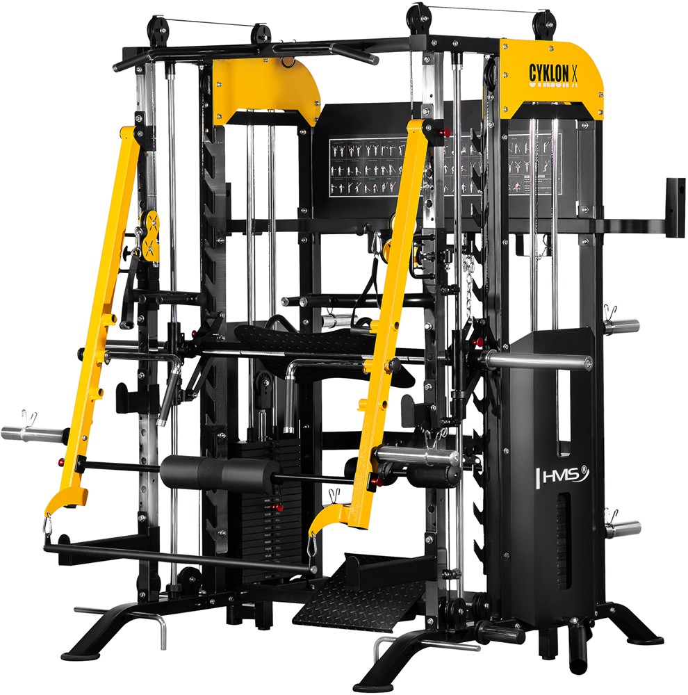 HMS Cyklon X Multifunctionele All-in-One Smith Machine met Accessoires